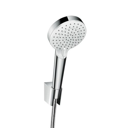 Hansgrohe-HG-Brausenset-Crometta-Vario-EcoSmart-9-l-min-Porter-ws-chr-Brauseschl-1250mm-26693400 gallery number 1